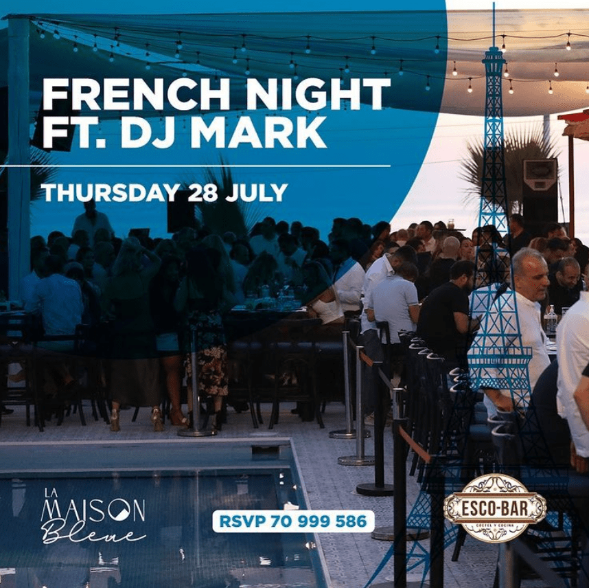 French Night with Dj Mark at La Maison Bleue