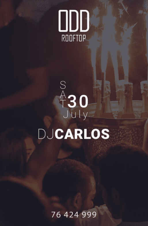 Dj Carlos at ODD Rooftop