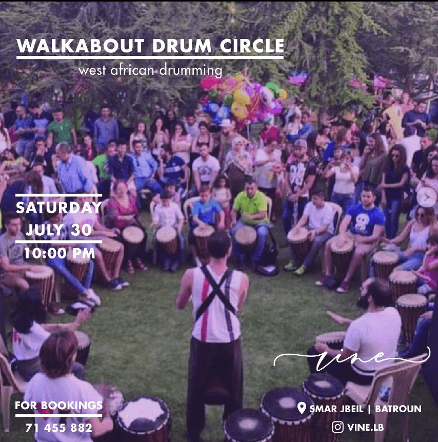 Walkabout Drum Circle at Vine Wine Bar