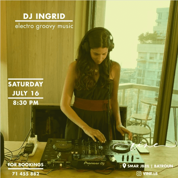 Dj Ingrid Assouad at Vine Wine