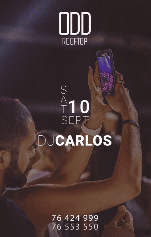 DJ Carlos at ODD Rooftop