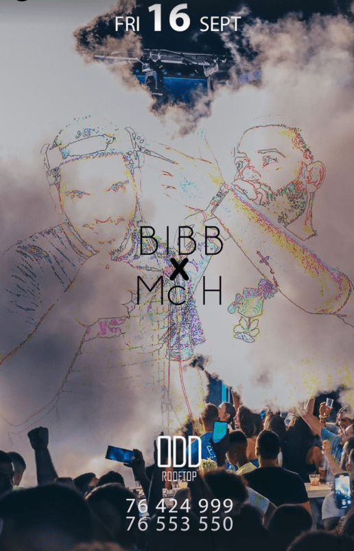 DJ Bibb and DJ Mc H at ODD Rooftop