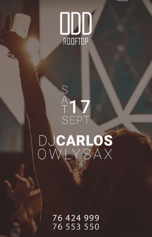 DJ Carlos at ODD Rooftop