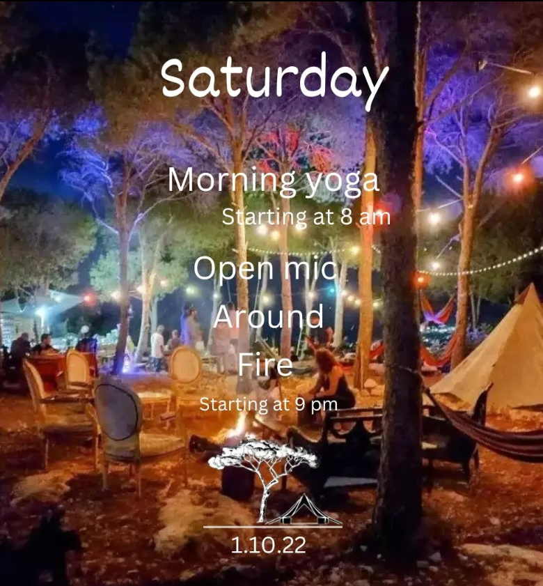 Yoga Morning and Open Mic Around The Fire at Snaw Bar