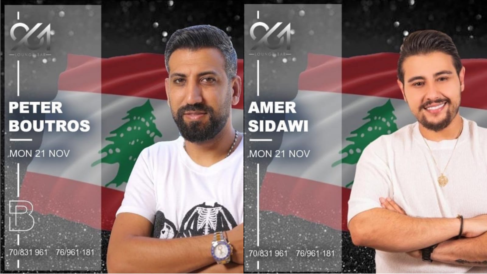 Amer Sidawi and Peter Boutros at 961 Lounge Bar