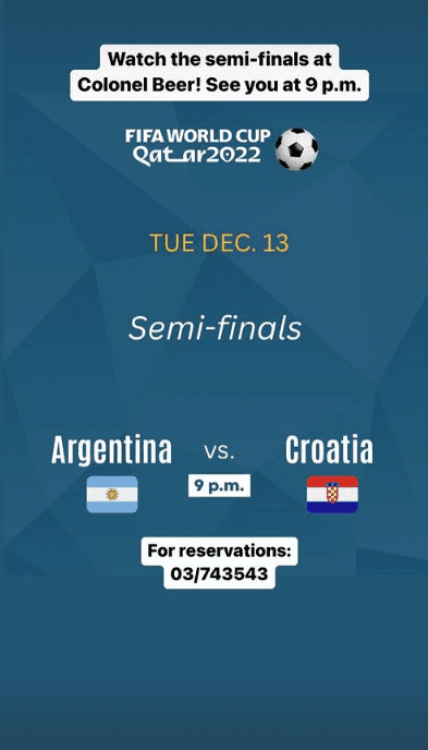 Semi Final Argentina vs Croatia at Colonel Beer