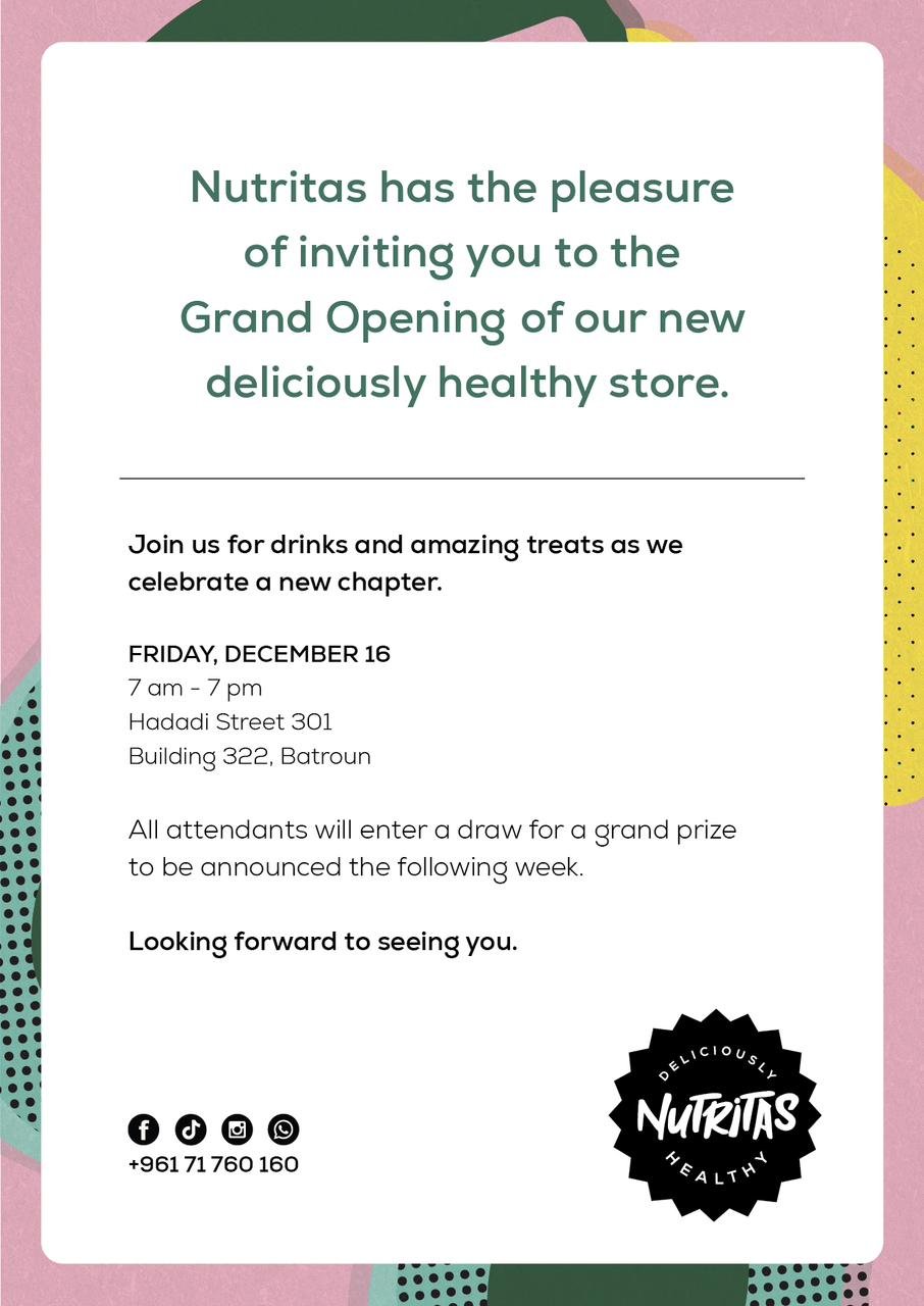 The Grand Opening of a new deliciously healthy store.