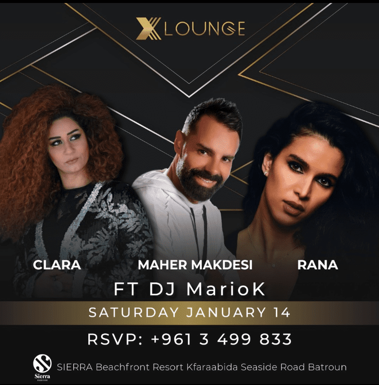 Maher Sabra, Clara Atallah, and Rana Zeidan at Xlounge Batroun › Go Batroun