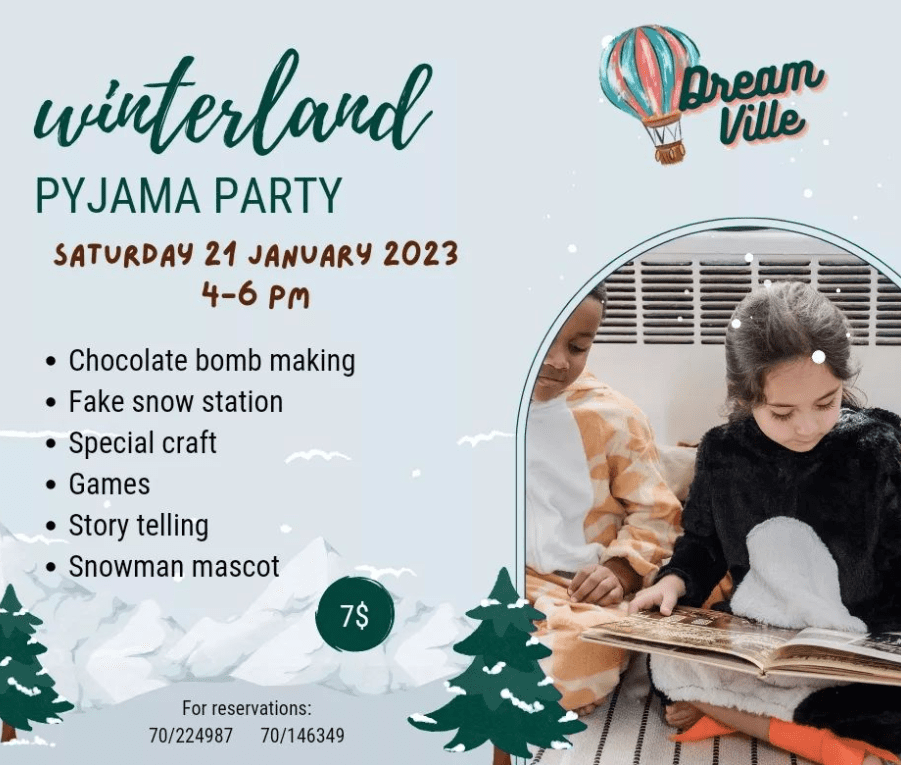 Winterland Pyjama Party at Dream Ville