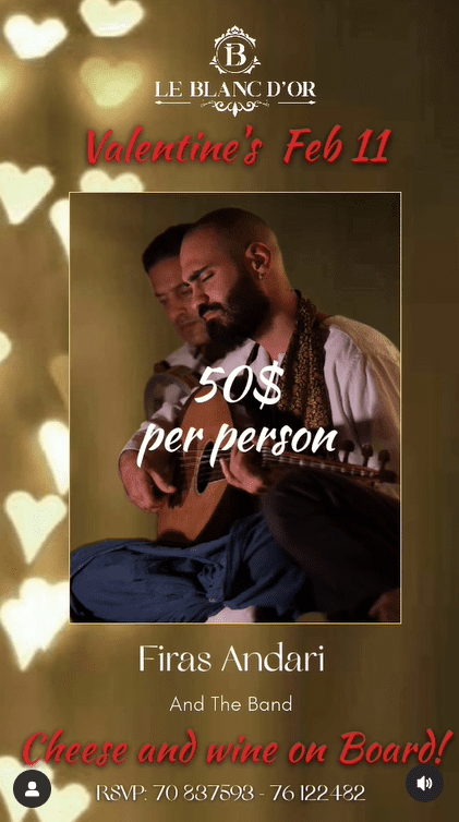 Special Cheese and Wine Night with Firas Andary at Le blanc dor