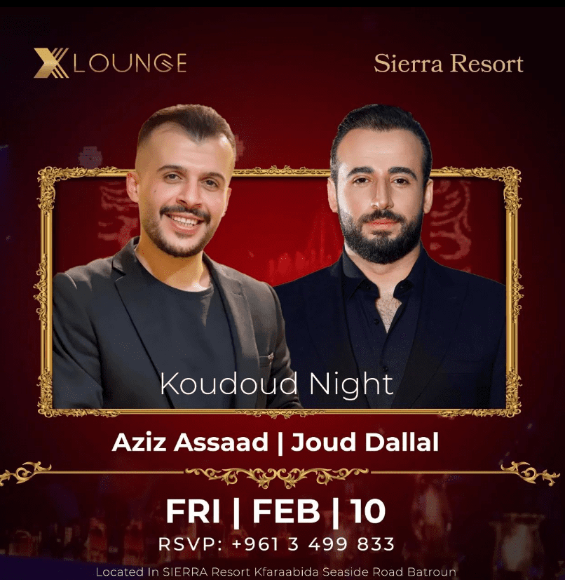Aziz Asaad and joud Dallal at Xlounge Batroun