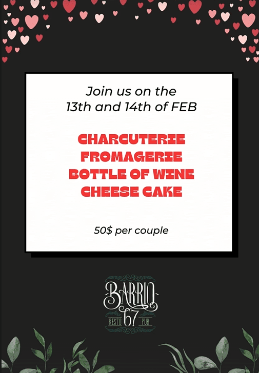 Valentine's date at Bario67