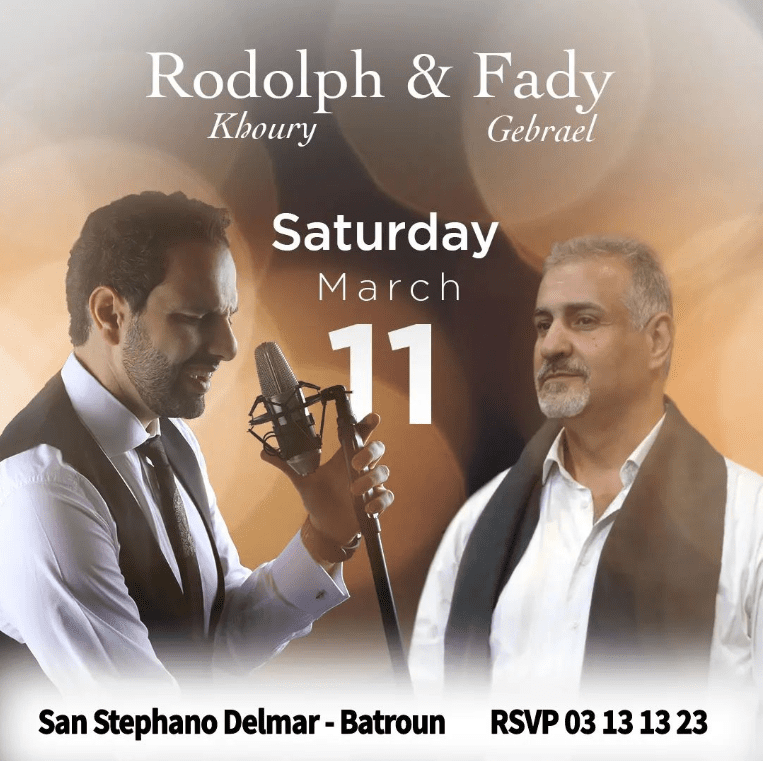 Rodolphe El Khoury and Fadi Gebrael at San Stephano Del Mar - Batroun, event post
