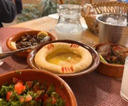 Teta’s Mezza House, Tabouleh, Hommos, and Arak