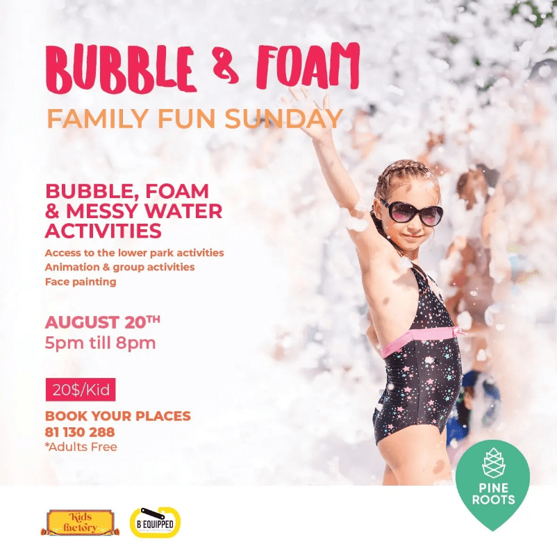 Bubble & Foam Family Fun Sunday at Pine Roots