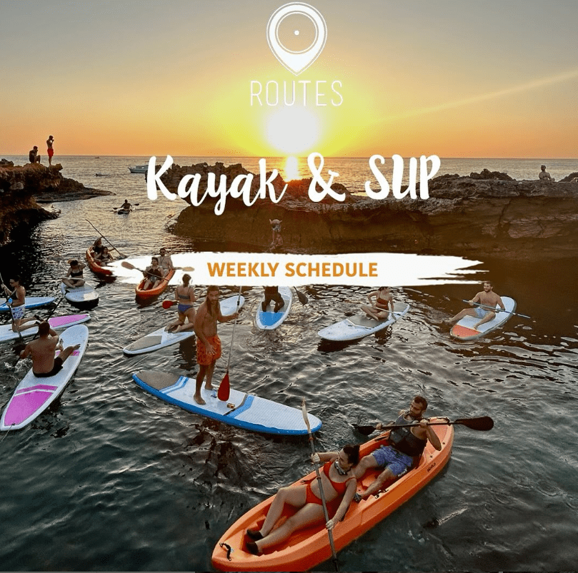 Sup & Kayak Routes Schedule