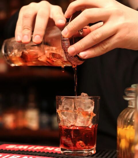 Pierre and Friends, image of cocktail drink pouring into a cup