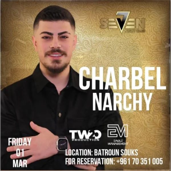 Charbel Nachy at Seven Night Club 1-3-2023, event post
