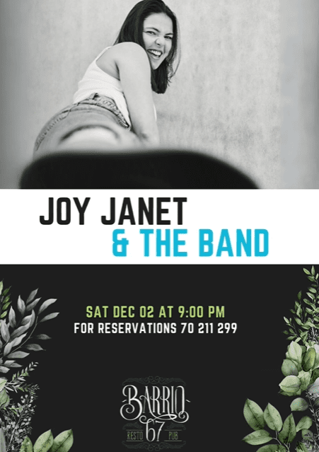 Joy Janet and the band at Barrio