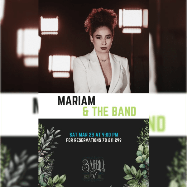 Mariam & The Band March 23 at Barrio67, event post