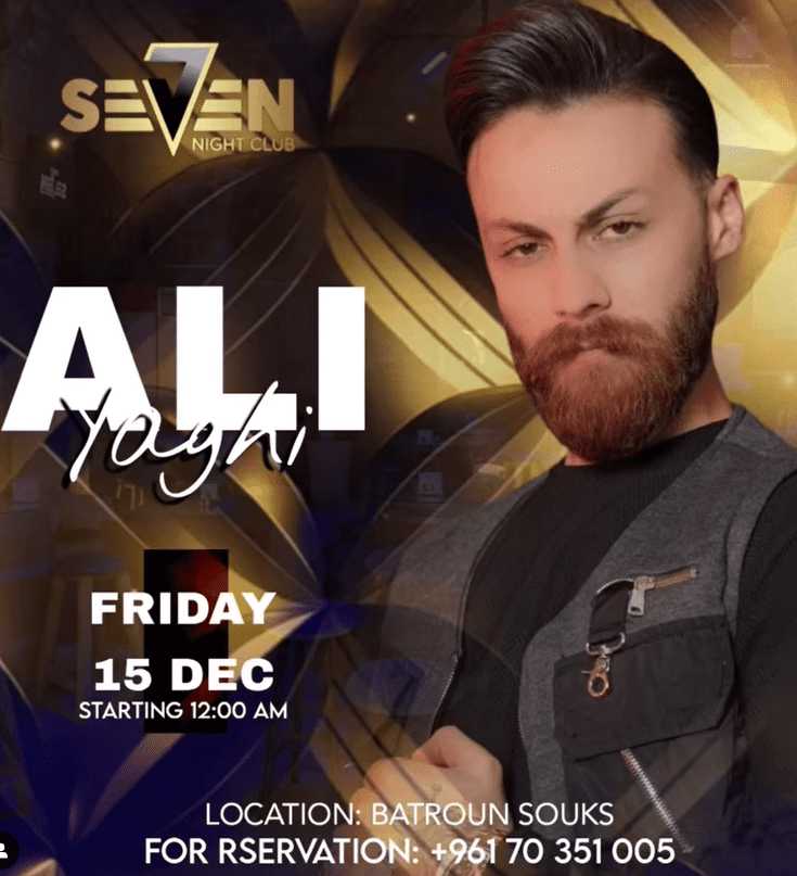Ali Yaghi at Seven Night Club