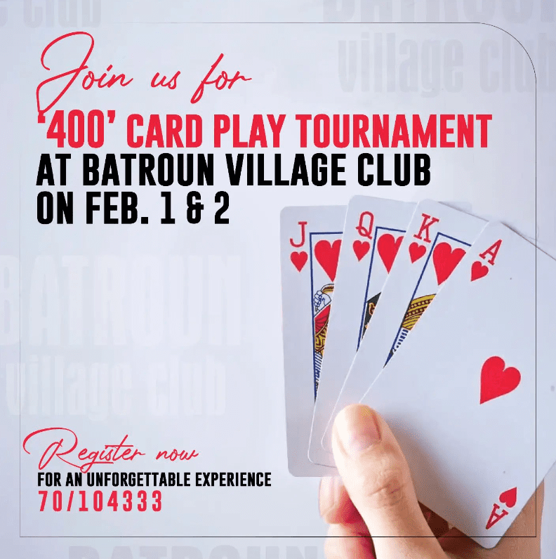 Card Play Tournament at Batroun Village Club