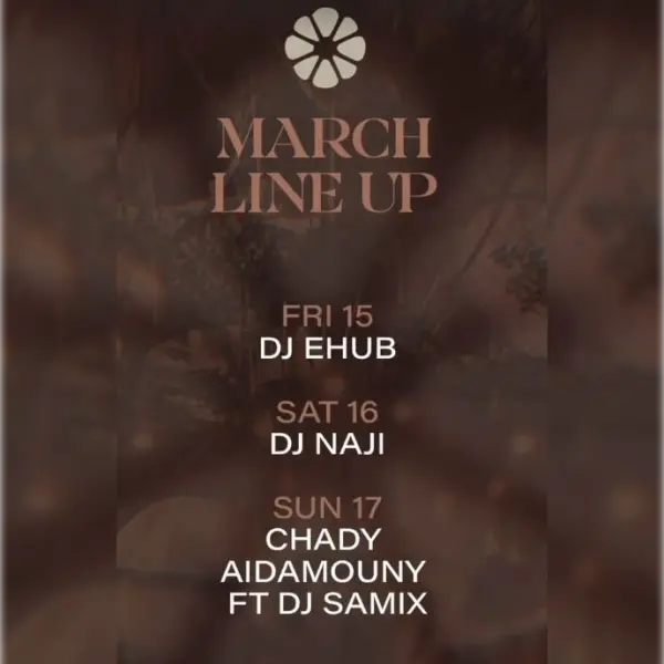 Merchak Bl Souk March 15,16 and 17 Line Up