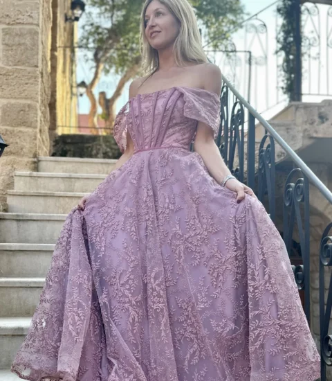 MAK Couture pink dress