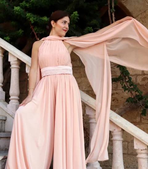 MAK Couture pink dress