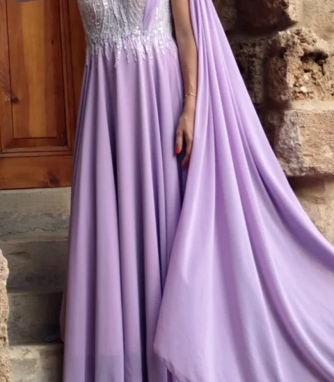 MAK Couture purple dress
