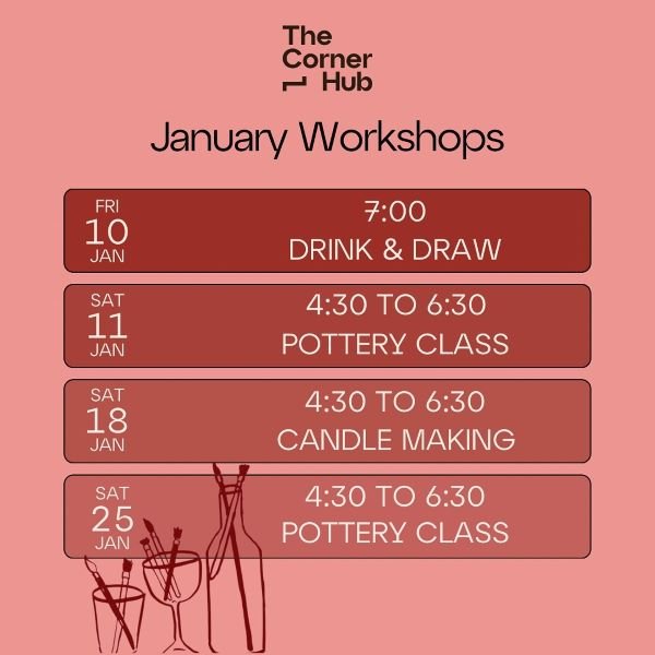 January 11 and 25 Events at the Corner Hub Batroun