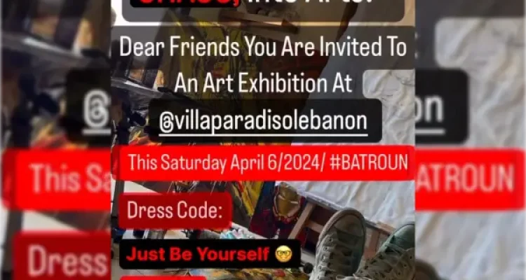 Chaos, Into Arts at Villa Paradiso Batroun Lebanon, event post