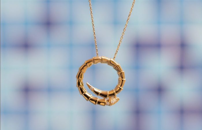 Farah El Khoury Jewelry, image of a golden necklace