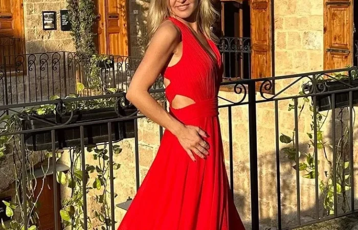 MAK Couture red dress