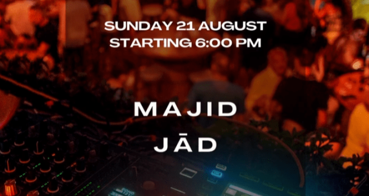 Majid Khoury and Jad Tannous at Pierre & Friends, event post