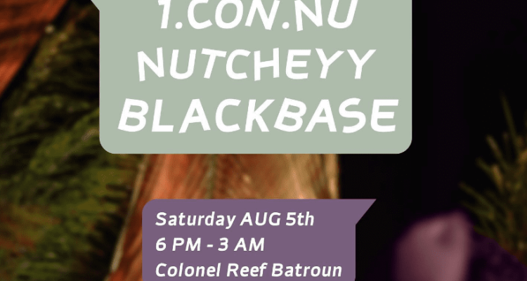 1.con.nu, Ali Hamdan and Black Base at Colonel Reef, event post