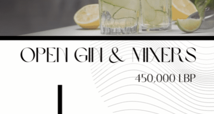 Open Gin & Mixers at Nazel Saada