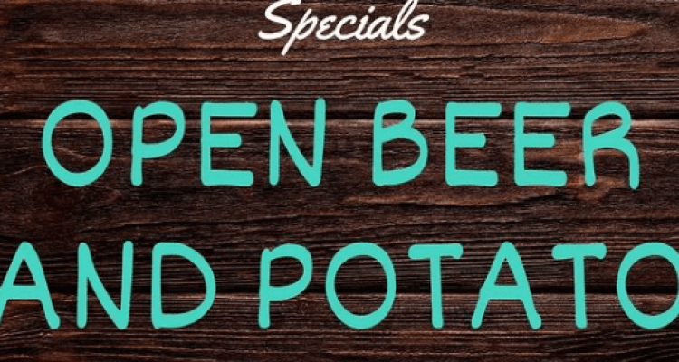 Open Beer and Potato at SnawBar