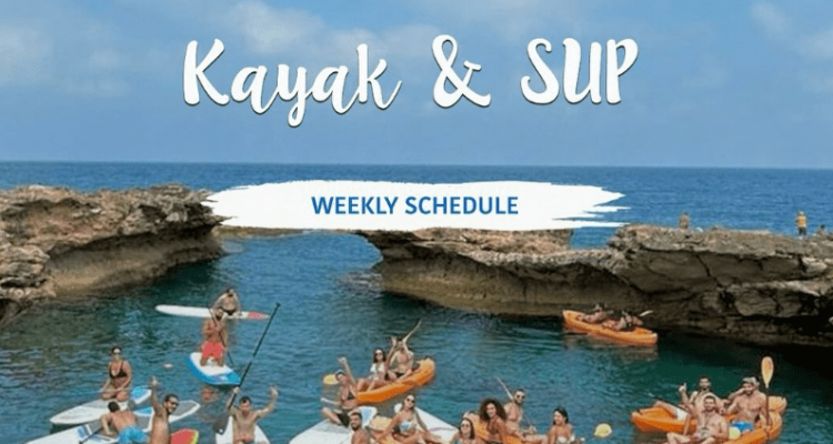 Kayak and Sup schedule