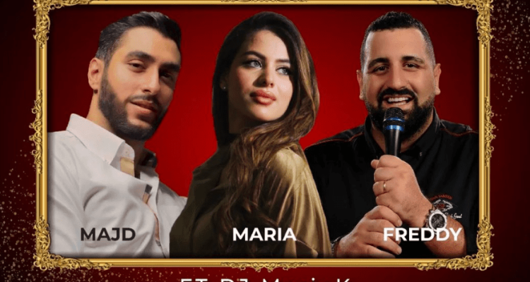 Freddy Nehme, Majd Akiki, and Maria Bathish at Xlounge Batroun