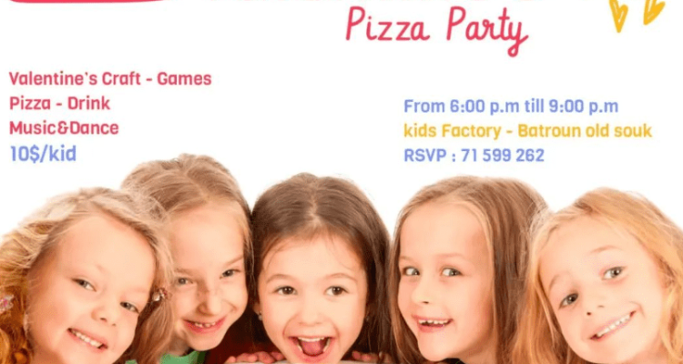 Pizza Party at Kids Factory, event post
