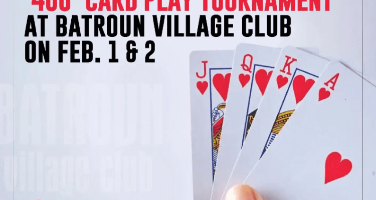 Card Play Tournament at Batroun Village Club