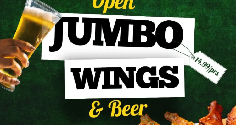 Open Jumbo wings and Beer at Casa Bar