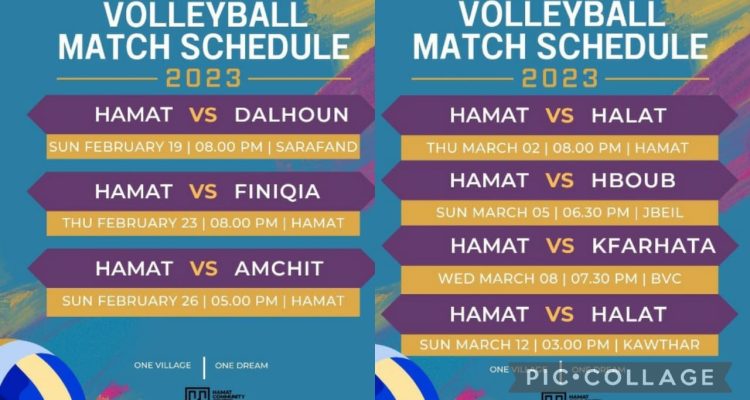 Volleyball Match Schedule