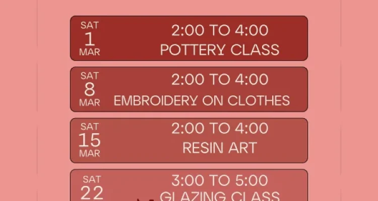 the corner hub march schedule